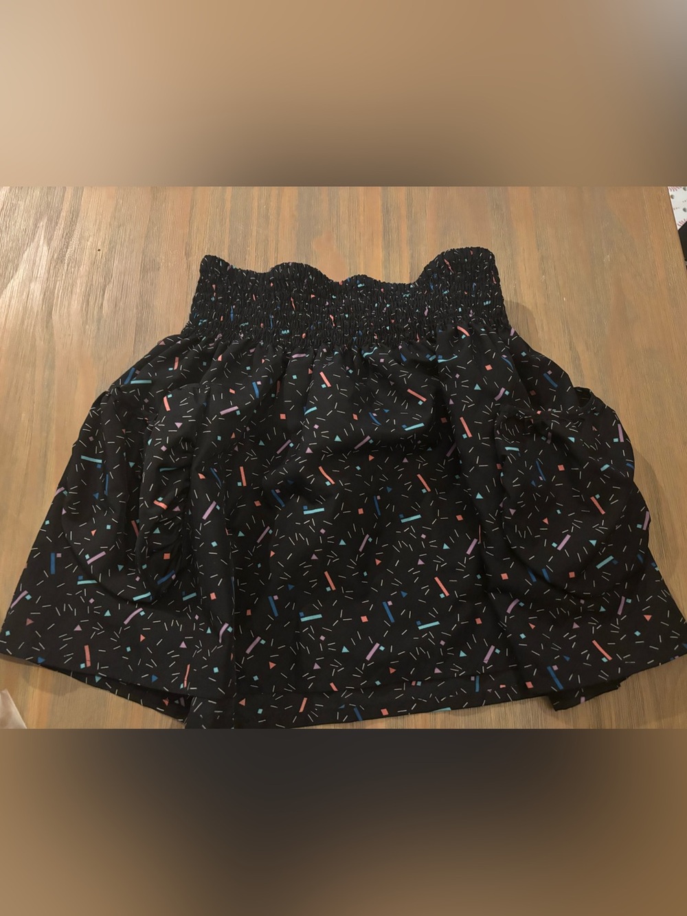 Heritage 1981 Retro 80s Geometric Confetti Print Mini Skirt Small